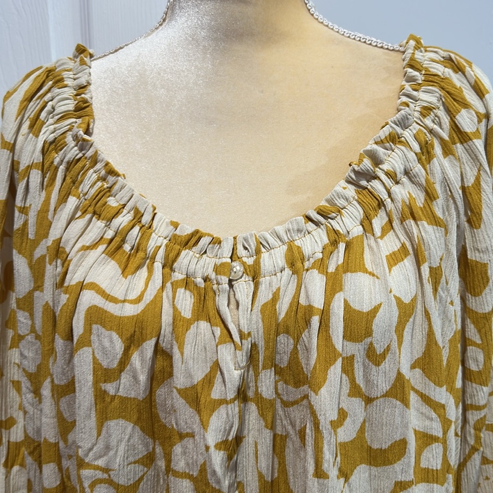 Terra & Sky Women's Plus Size Off The Shoulder Blouse with Long Sleeves 3 - Picture 6 of 11
